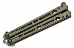 Kershaw 5150ODBW Lucha Balisong Butterfly Knife 4.6″ BlackWashed Sandvik 14C28N Clip Point Blade, OD Green Stainless Steel Handles 9 Kershaw 5150ODBW Lucha Balisong Butterfly Knife 4.6″ BlackWashed Sandvik 14C28N Clip Point Blade, OD Green Stainless Steel Handles -SANFORD CUSTOM KNIVES Sales KS5150ODBW 4
