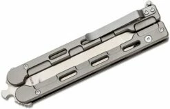Mantis Flux BladeXchange Balisong Butterfly Knife 4.4″ 154CM Satin Tanto Blade, Milled Titanium Handles 7 Mantis Flux BladeXchange Balisong Butterfly Knife 4.4″ 154CM Satin Tanto Blade, Milled Titanium Handles -SANFORD CUSTOM KNIVES Sales MNTBALIFLUX 4
