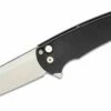 Pro-Tech 5101 Malibu Manual Flipper Knife 3.30″ CPM-20CV Stonewashed Wharncliffe Blade, Black Aluminum Handles -SANFORD CUSTOM KNIVES Sales PRO5101n