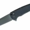 Pro-Tech 5206 Malibu Manual Flipper Knife 3.30″ CPM-20CV Black DLC Reverse Tanto Blade, Black Textured Aluminum Handles -SANFORD CUSTOM KNIVES Sales PRO5206 1