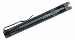 Pro-Tech 5206 Malibu Manual Flipper Knife 3.30″ CPM-20CV Black DLC Reverse Tanto Blade, Black Textured Aluminum Handles -SANFORD CUSTOM KNIVES Sales PRO5206 4