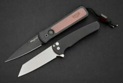 Pro-Tech 5201 Malibu Manual Flipper Knife 3.30″ CPM-20CV Stonewashed Reverse Tanto Blade, Black Aluminum Handles -SANFORD CUSTOM KNIVES Sales PRO7GSD6 PRO5201 LSR1
