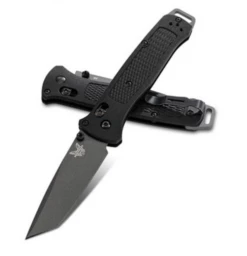 Benchmade Bailout AXIS Lock Knife Black Grivory (3.38″ Gray) 537GY