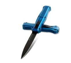 Benchmade Infidel Dagger OTF Automatic Knife Blue Aluminum (3.91″ ) 3300BK-2001