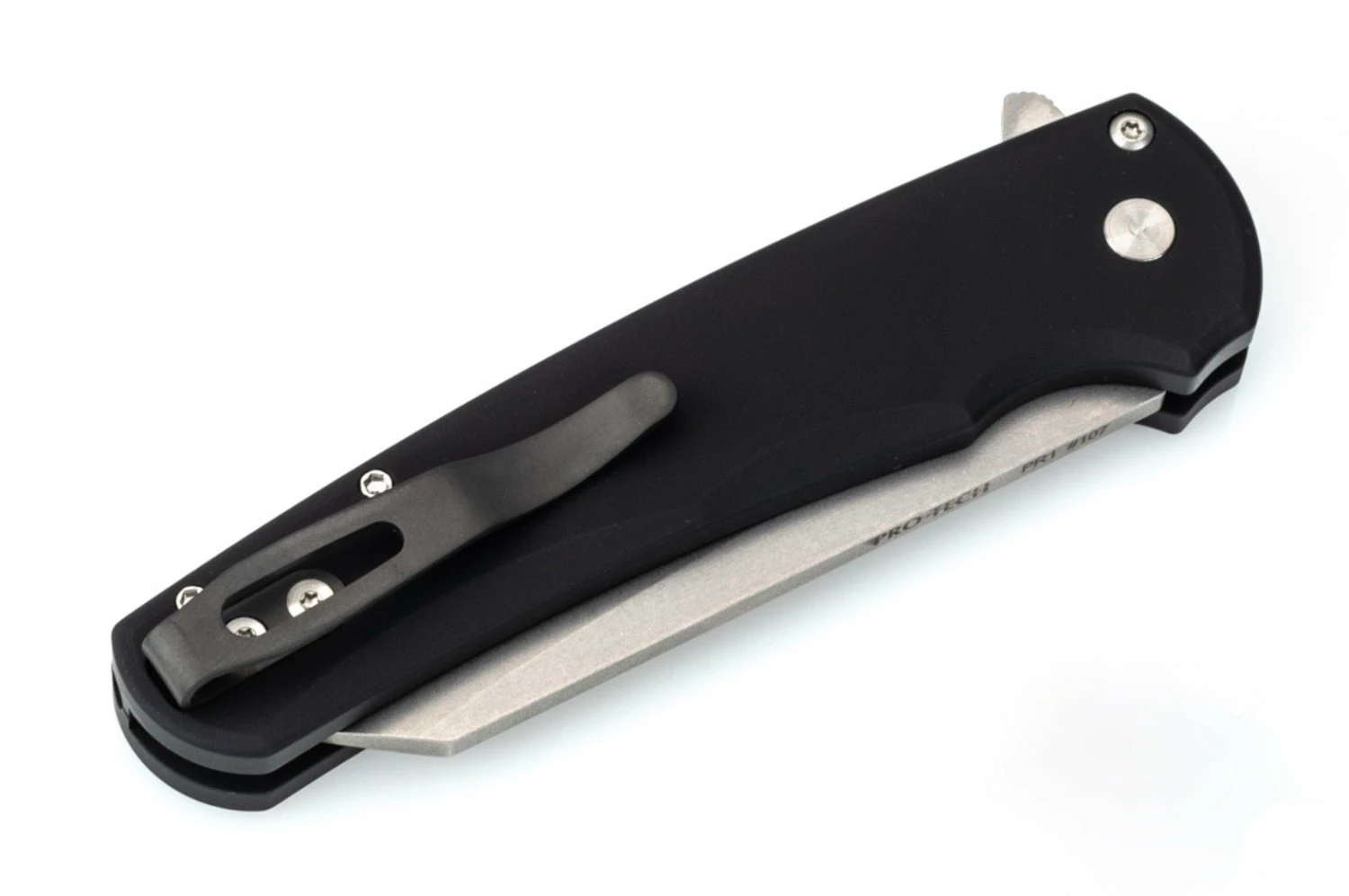 Pro-Tech Malibu Reverse Tanto Flipper Knife Black (3.3″ Stonewash) 4 Pro-Tech Malibu Reverse Tanto Flipper Knife Black (3.3″ Stonewash) - Image 2