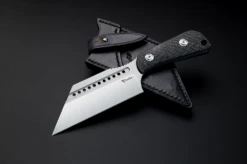 Reate Tibia Fixed Blade Carbon Fiber With Satin Stonewash M390