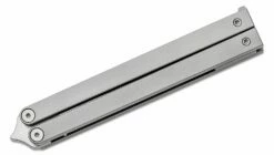 Michael Zieba Pro EDC Balisong Butterfly Knife 3.875″ M390 Blade With Laser Etching, Bead Blasted Titanium Handles, Titanium Spacers – KnifeCenter Exclusive -SANFORD CUSTOM KNIVES Sales ZBABALIPROEDCn 4