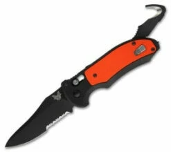 Benchmade Triage AXIS Lock Knife Orange G-10 (3.5″ Black Serr) 916SBK-ORG