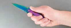 Kershaw Leek Spring Assisted Knife (3″ Spectrum Plain) 1660VIB -SANFORD CUSTOM KNIVES Sales rainbowleek slide4 1